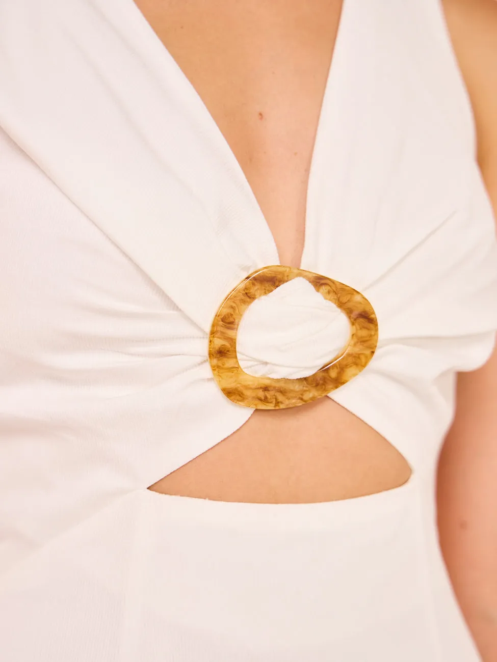 Mon Renn Relic Midi Dress in White