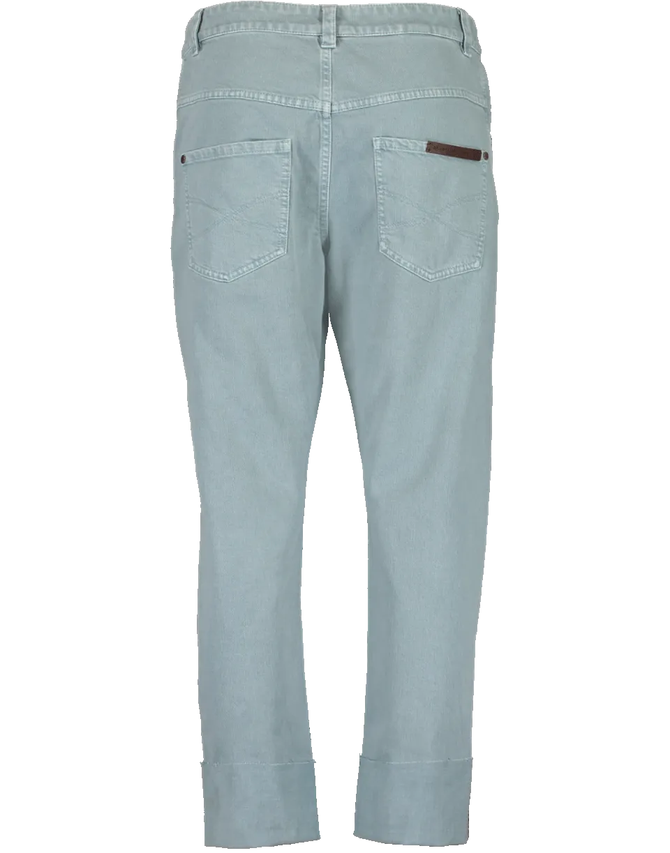 Monoli Stripe Raw Cuff Pant
