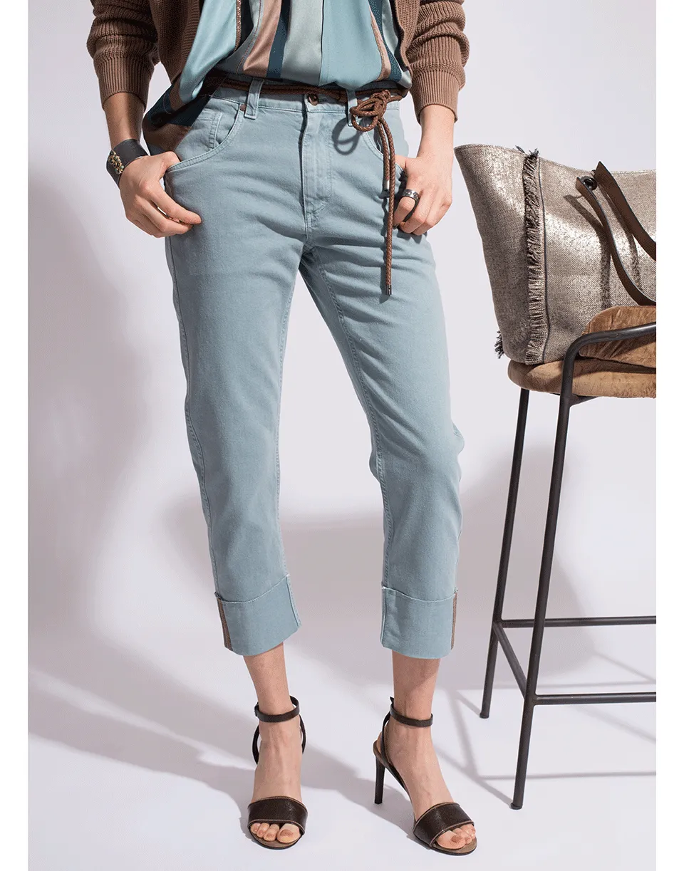 Monoli Stripe Raw Cuff Pant