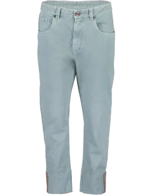 Monoli Stripe Raw Cuff Pant