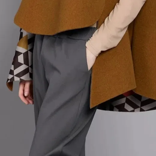 Paolo Tricot, MT80132  Funnel Neck Overlay, Camel