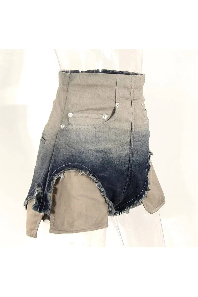 PC145 High Waist Denim Shorts