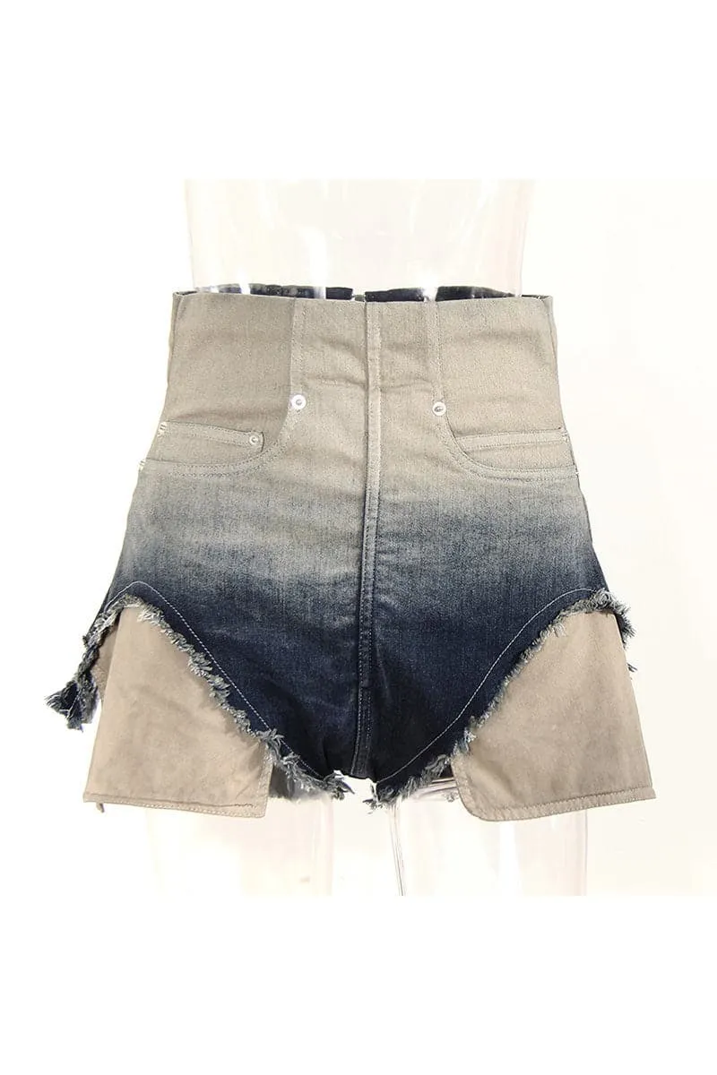 PC145 High Waist Denim Shorts