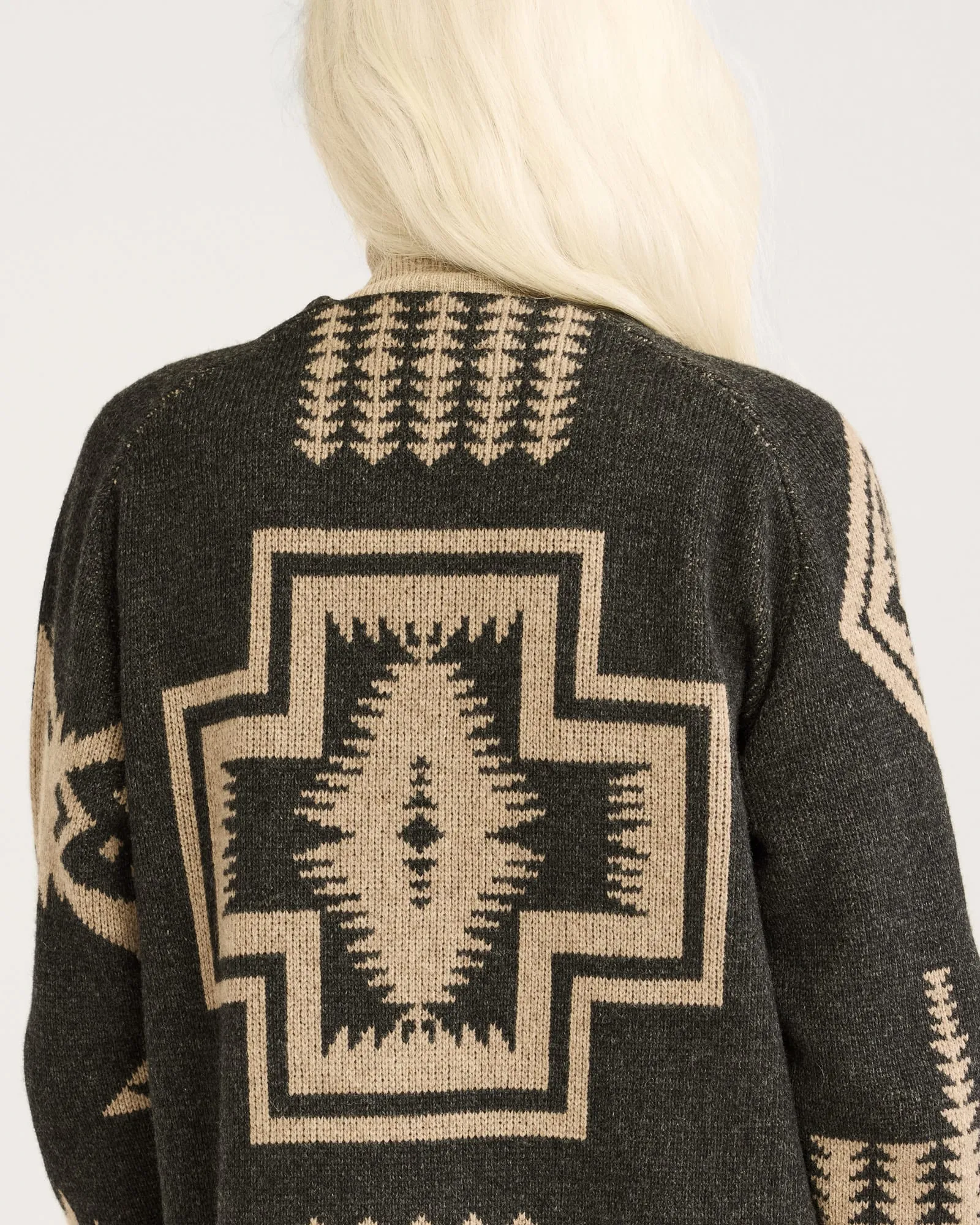Pendleton Lambswool Mixed Graphic Cardigan