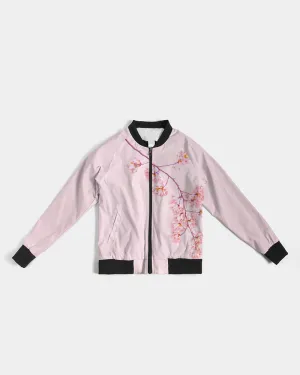 Pink Cherry Blossom Women's Bomber Jacket