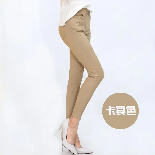 Plus Size Black White Stretch Pants
