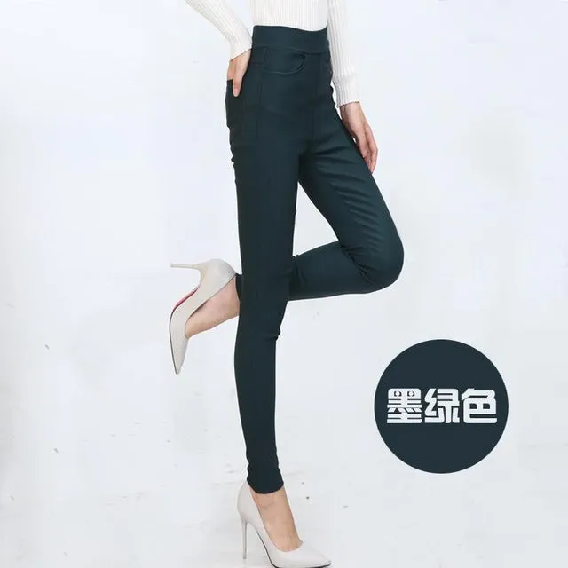 Plus Size Black White Stretch Pants