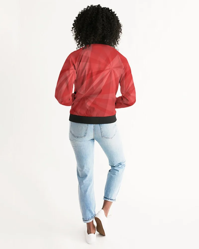 Red Psychedelic Women's Bomber Jacket