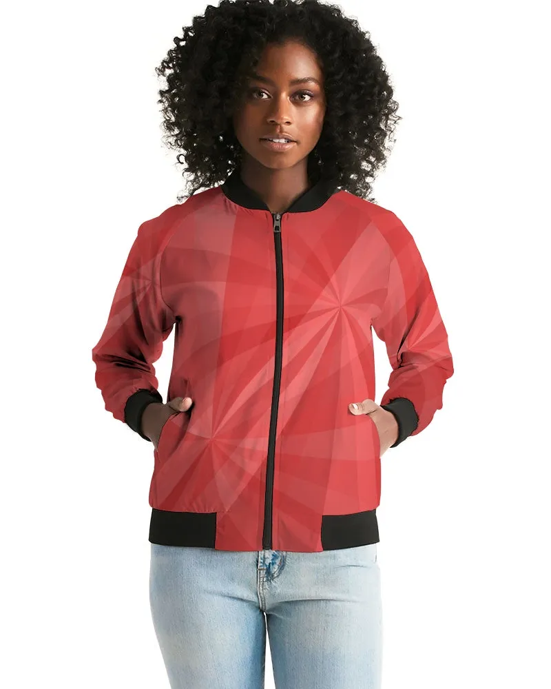 Red Psychedelic Women's Bomber Jacket