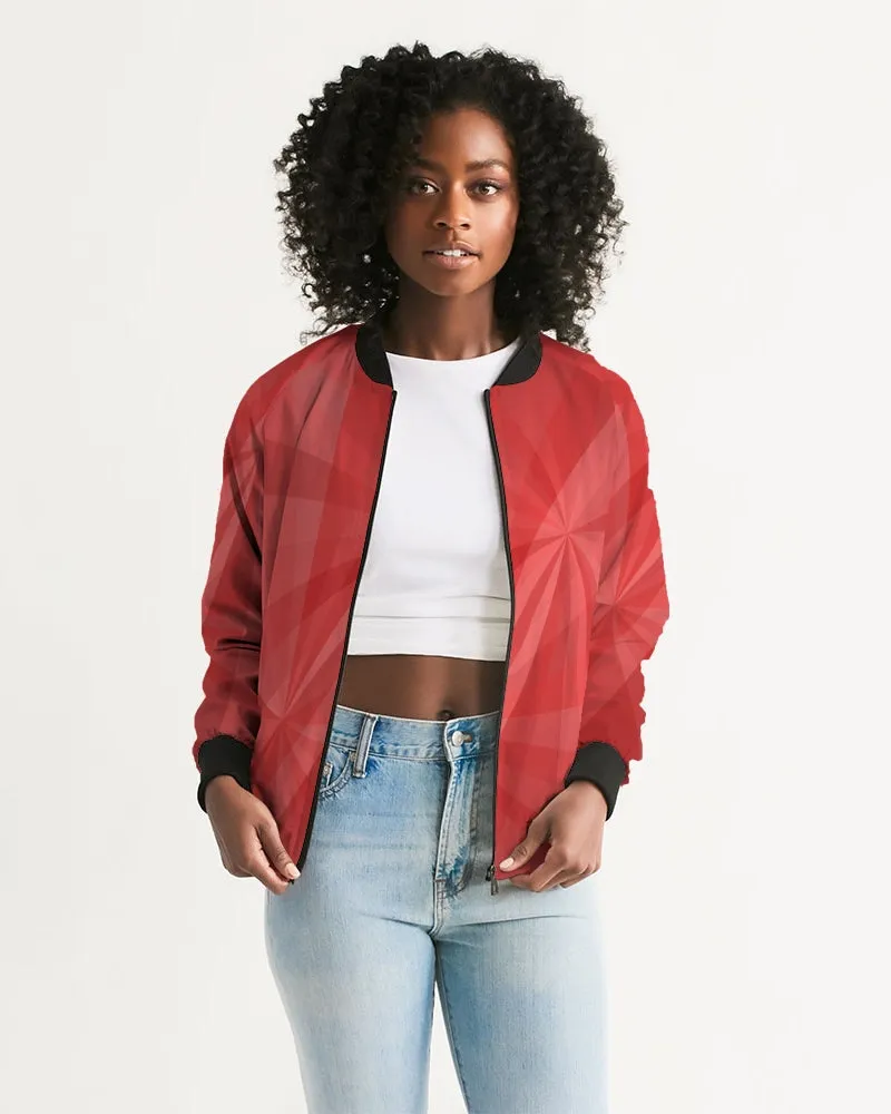 Red Psychedelic Women's Bomber Jacket