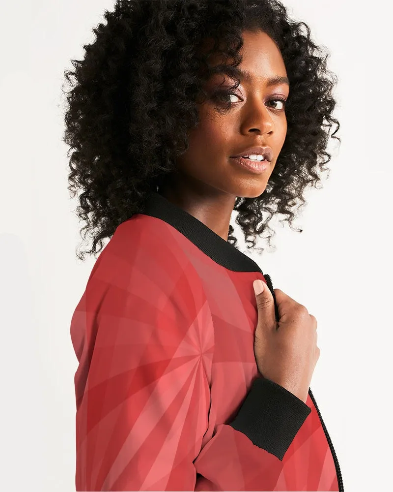 Red Psychedelic Women's Bomber Jacket