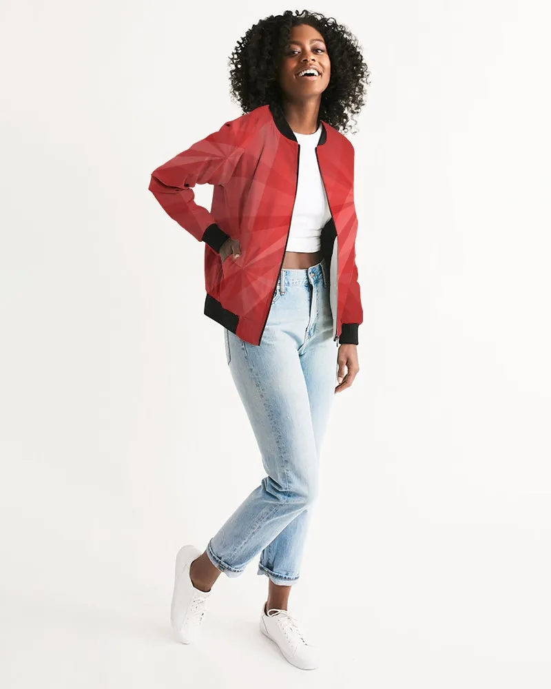 Red Psychedelic Women's Bomber Jacket