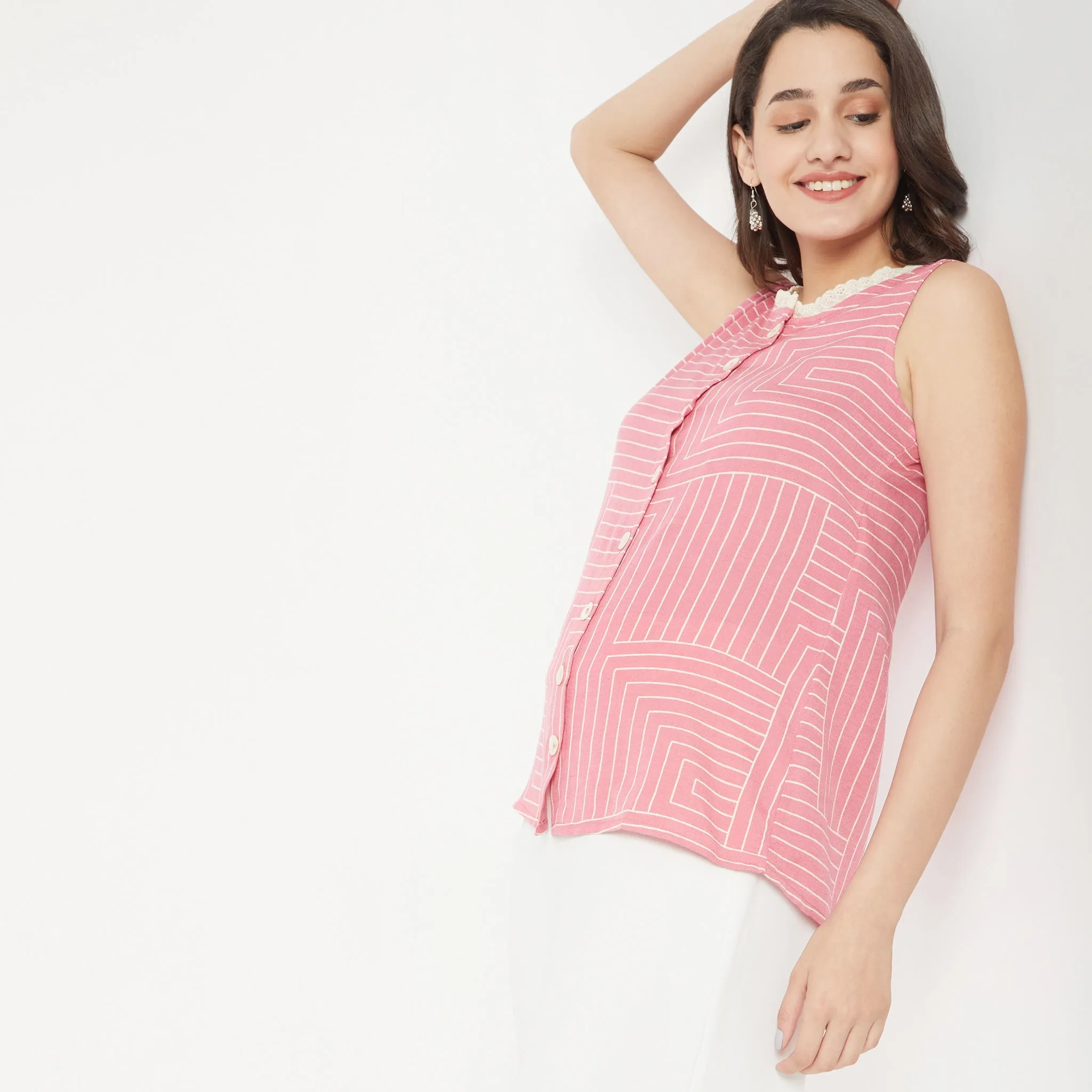 Regular Fit Striped Top