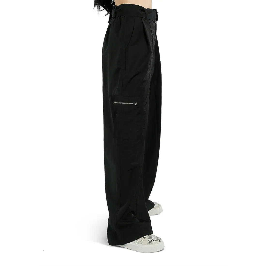 Relaxed Woven Cargo Pants With Belt
