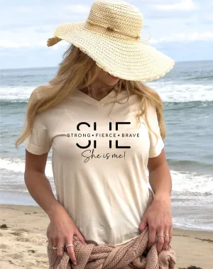 She Is Strong Graphic Boutique Tee