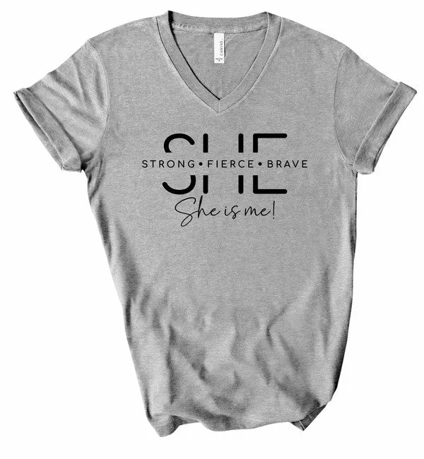 She Is Strong Graphic Boutique Tee