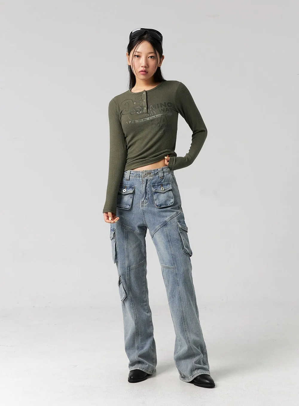 Slim-Fit Bootcut Jeans CG325
