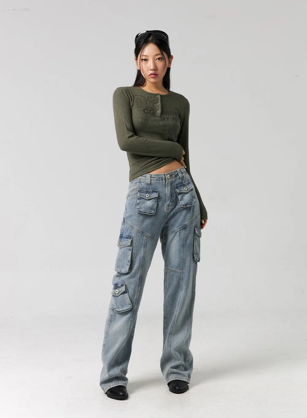 Slim-Fit Bootcut Jeans CG325
