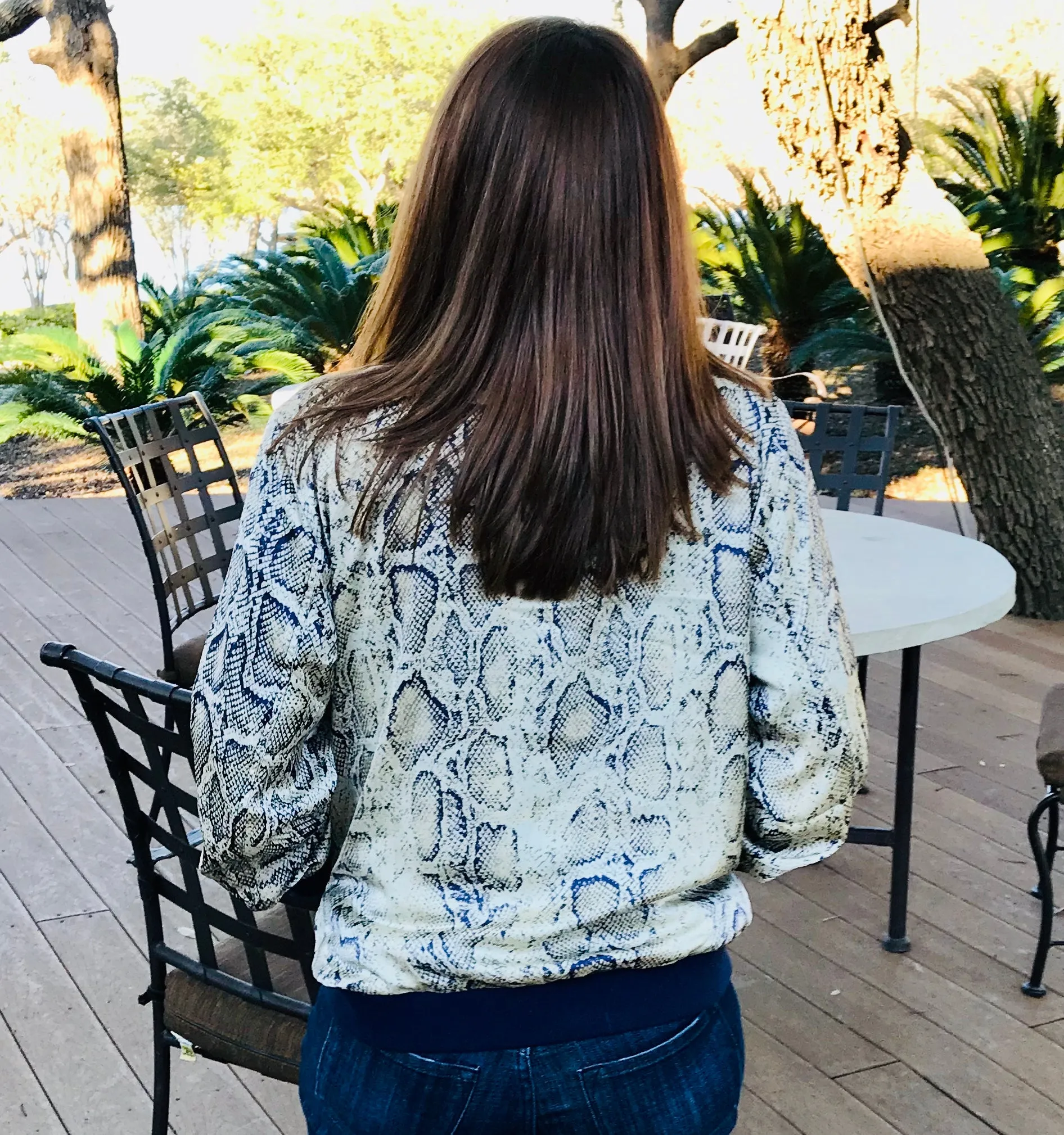 Snakeskin Bomber Jacket