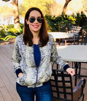 Snakeskin Bomber Jacket