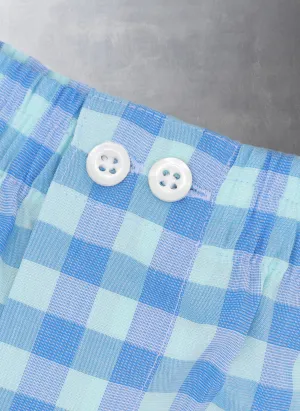 The Perfect Boxer Short in Teal and Navy Plaid