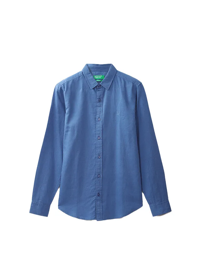 UNITED COLORS OF BENETTON MENS SLIM FIT SOLID SHIRT
