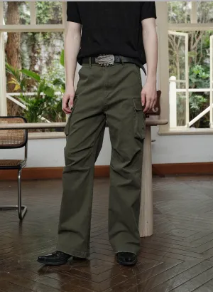 Washed Damaged Casual Pants