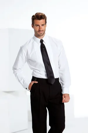 White Laydown Tuxedo Shirt