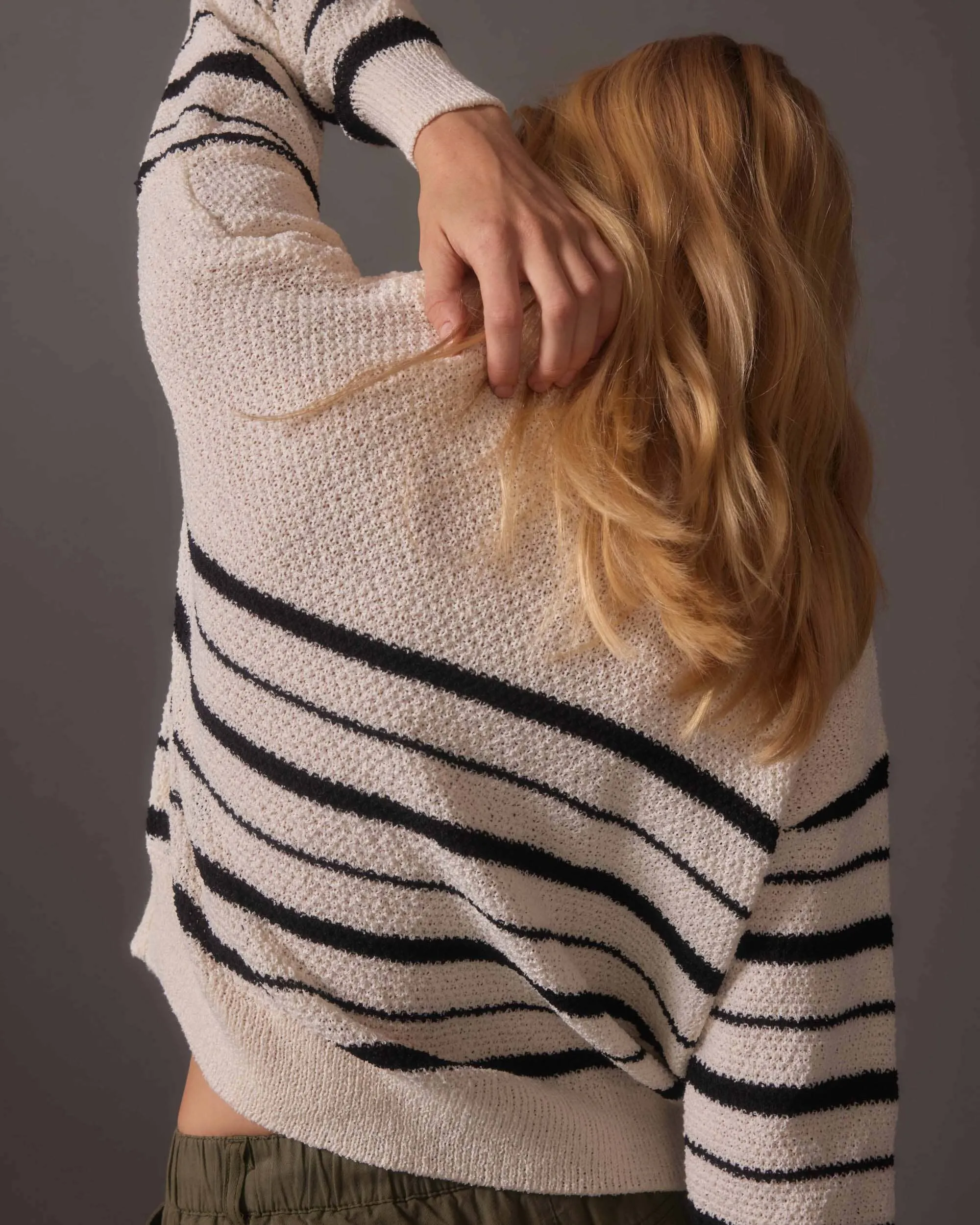 Women's Cropped Boucle Sweater