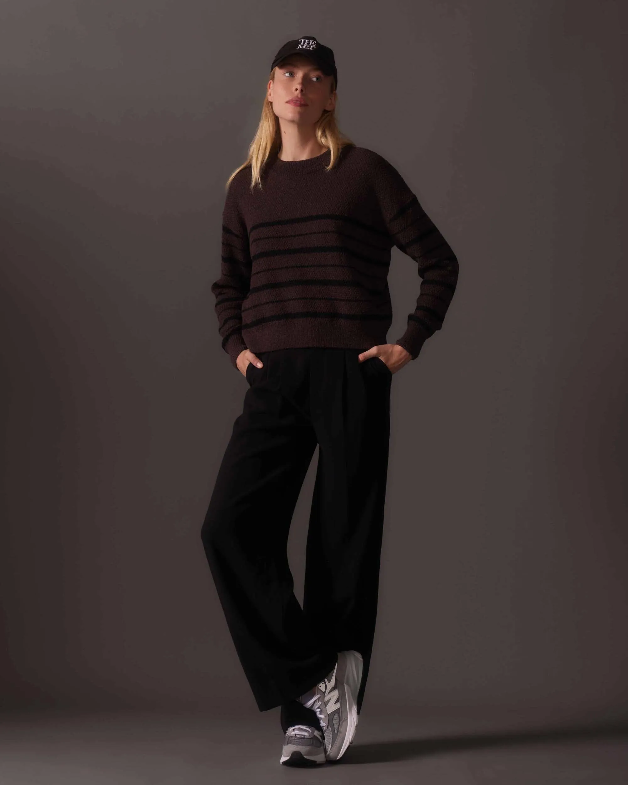 Women's Cropped Boucle Sweater