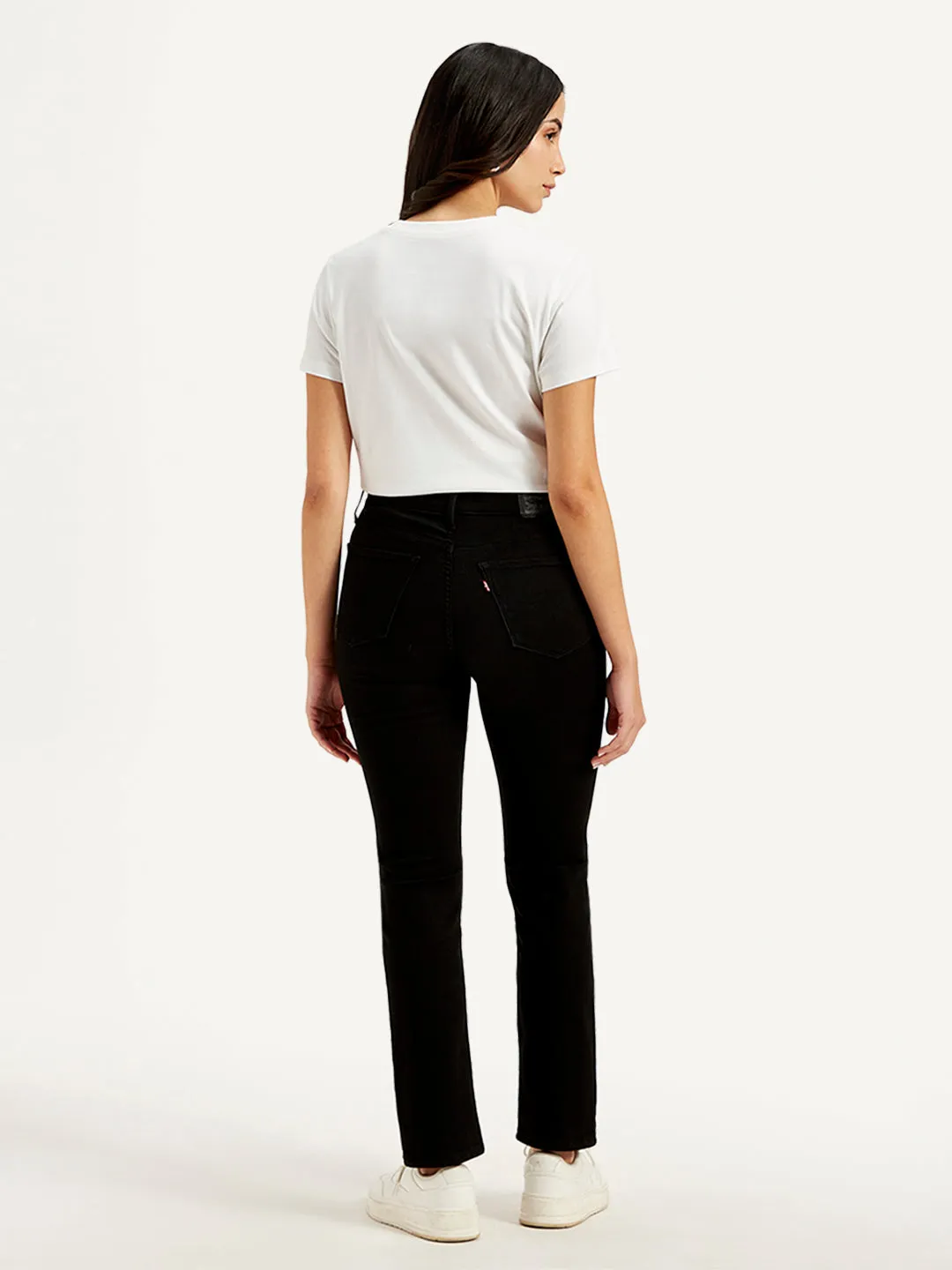 Women's Mid Rise 312 Slim Fit Black Jeans