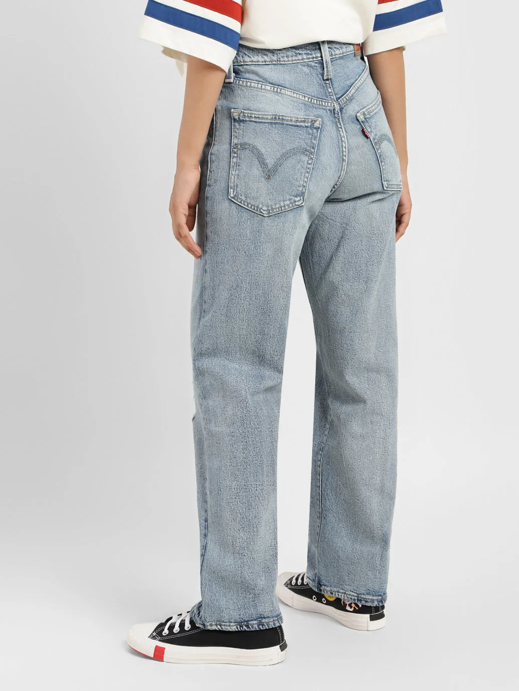 Women's Mid Rise Ribcage Straight Fit Jeans