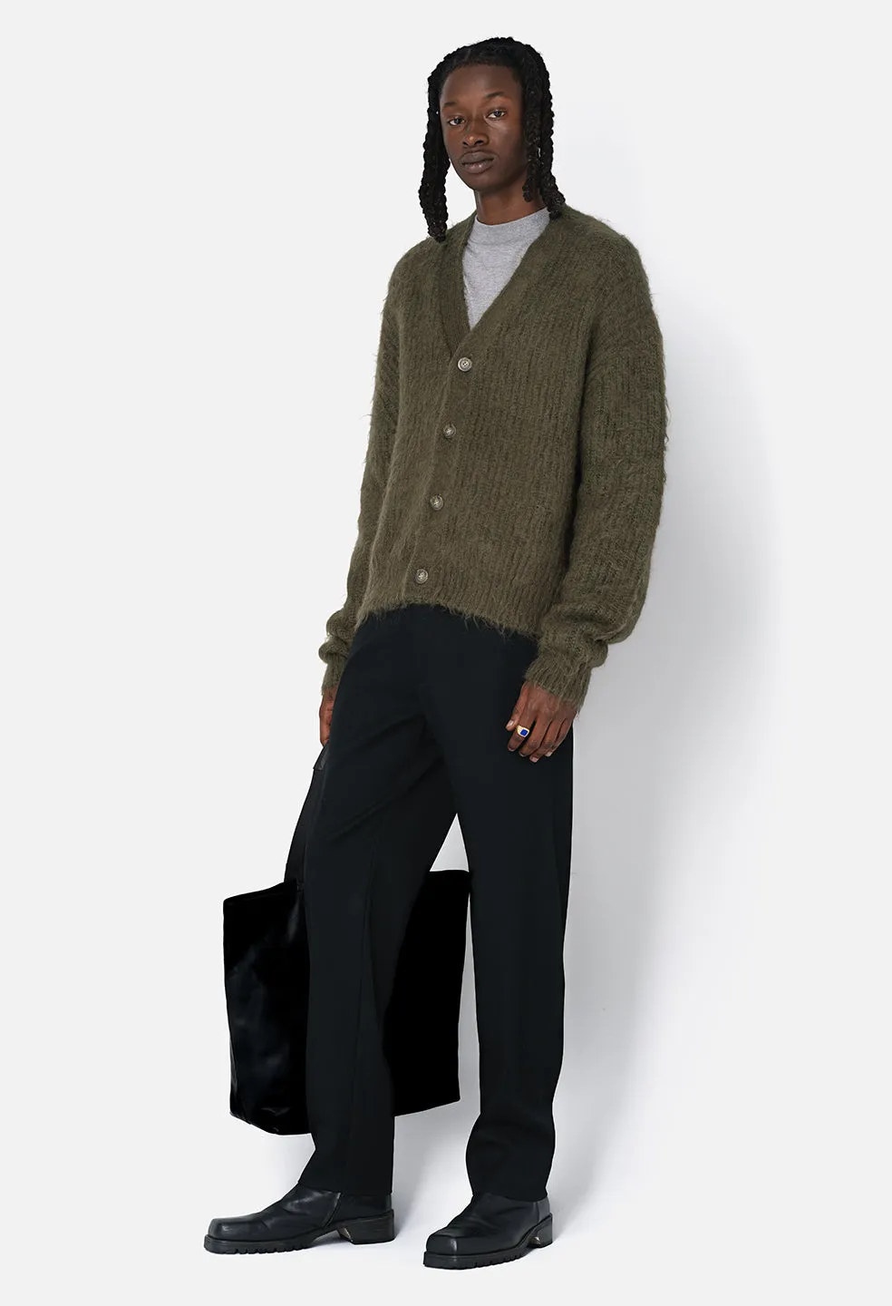 Wool Mohair Cardigan / Army