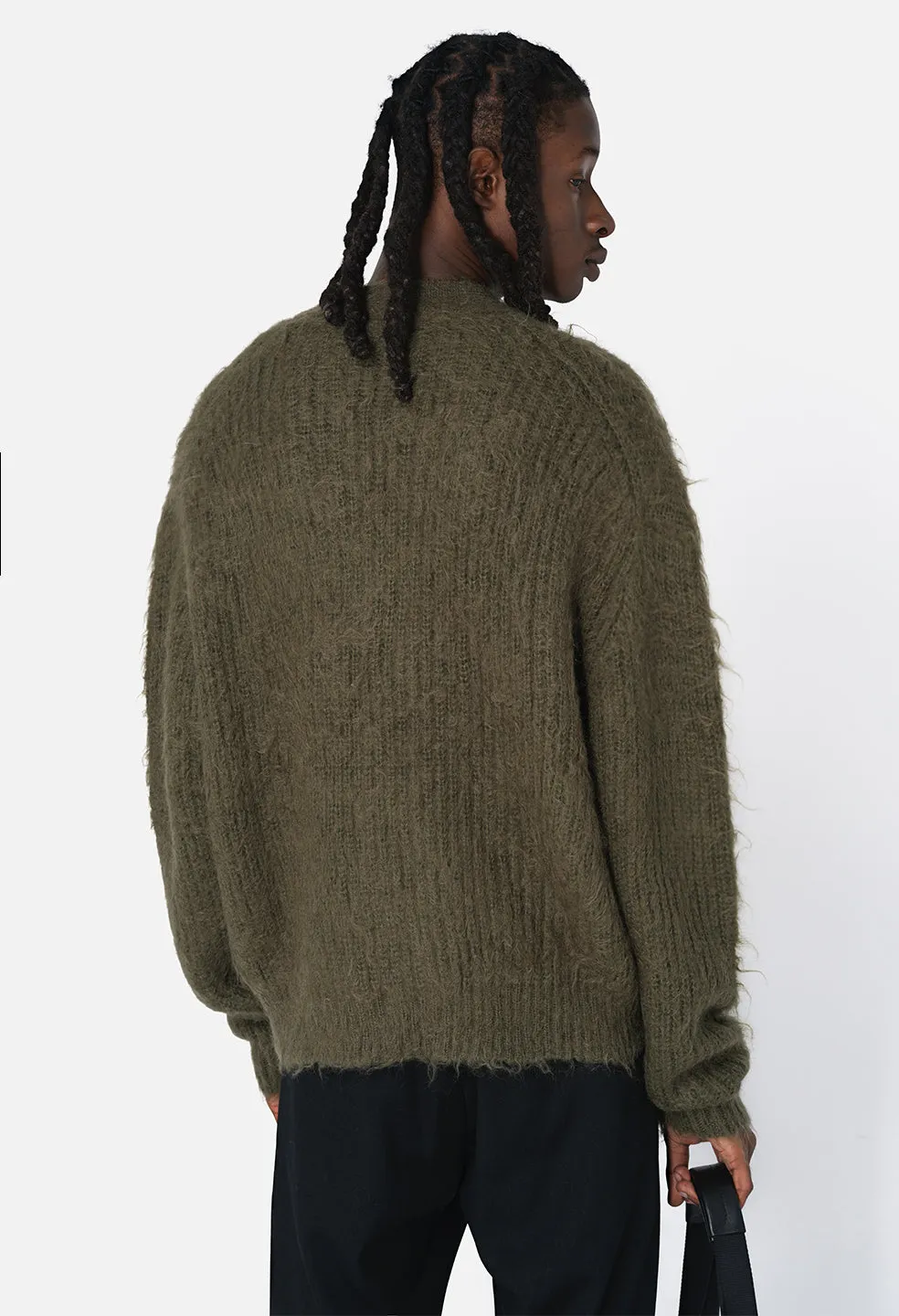 Wool Mohair Cardigan / Army
