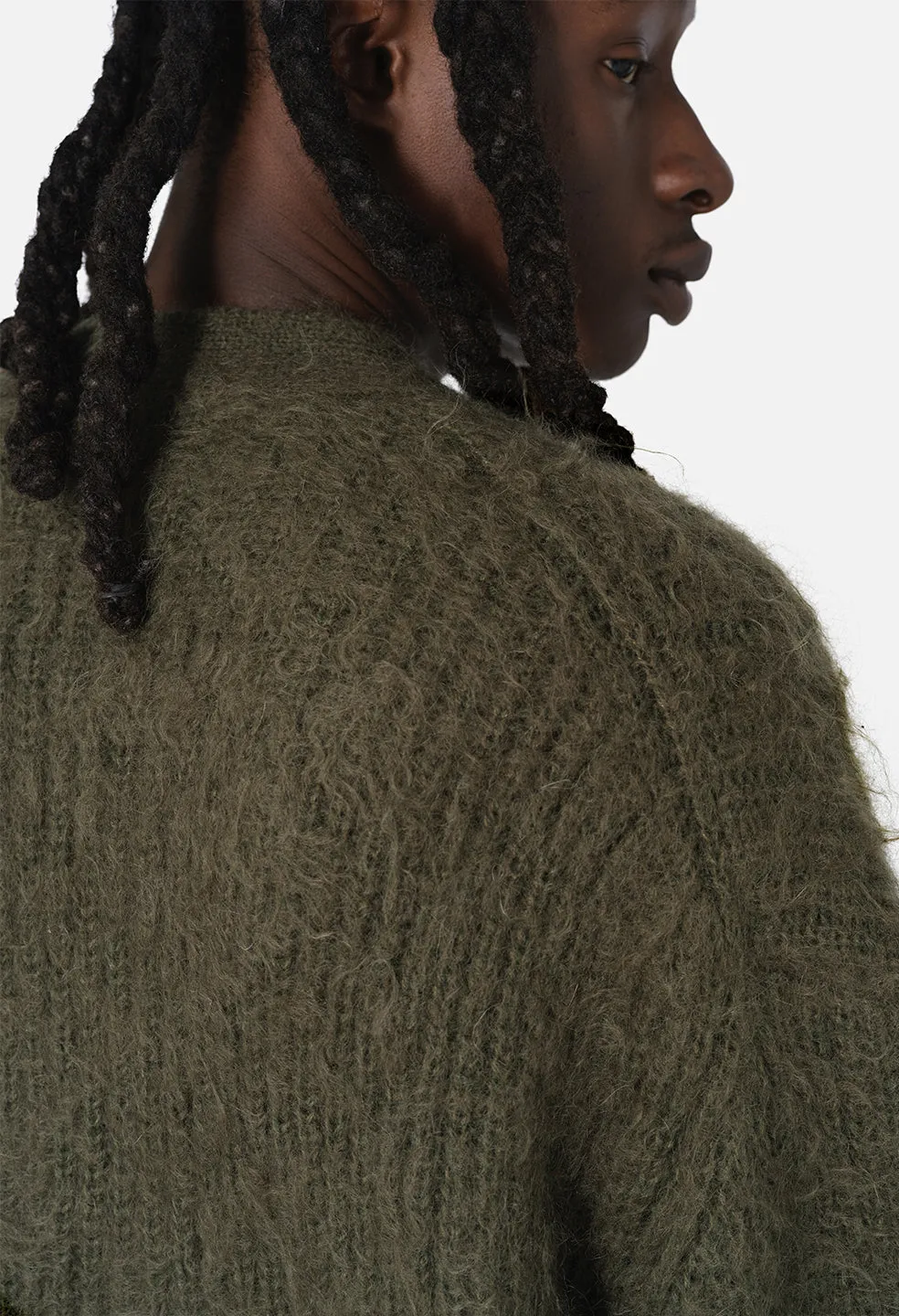 Wool Mohair Cardigan / Army
