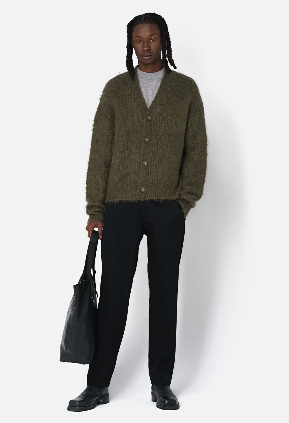 Wool Mohair Cardigan / Army