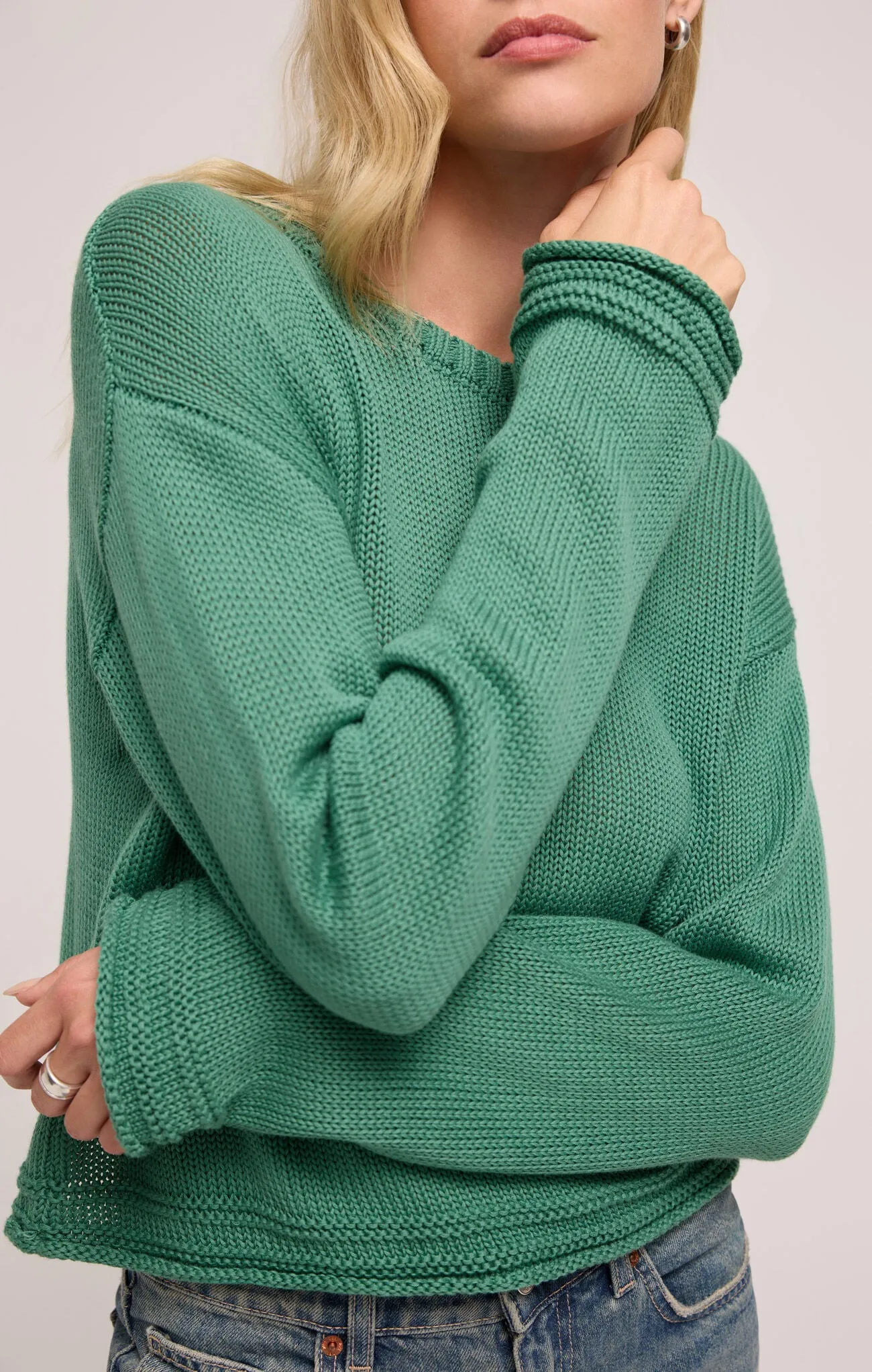 ZSU Emerson Sweater in Botanical Green
